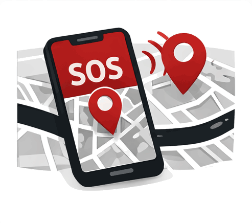 Instant SOS Alerts Message Includes Your GPS Location